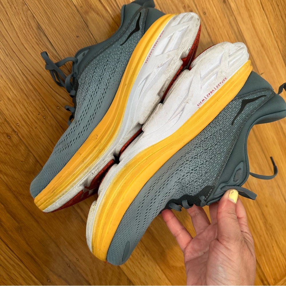 Hoka One One Mens Bondi 8 in Goblin Blue and Yellow Size 9 #P13 - Picture 9 of 13
